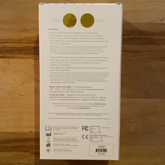 Tech Candy UV Light Phone Sanitizer Box, Mint Green, For Smartphones-NWT - Picture 2 of 6